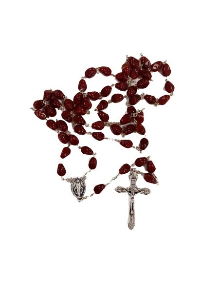 Rosario Cristal Piedra 10X8Mm Marrron