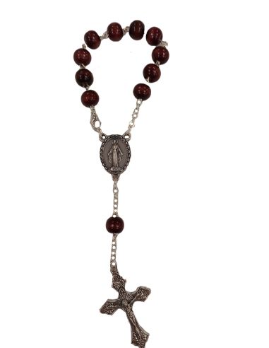 Decena Metal Madera Marron Oscuro C/Mosquetón