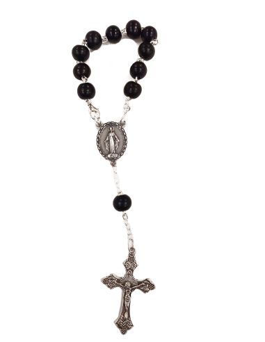 Decena Metal Madera Negra C/Mosquetón
