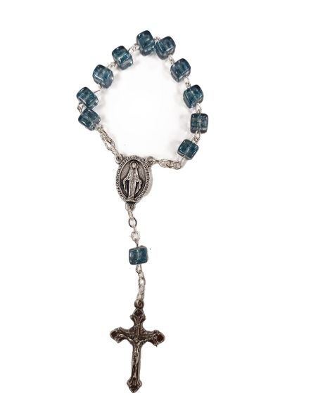 Decena Cristal 7X5Mm Azul