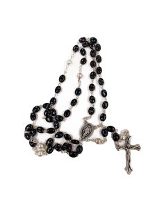Rosario Semilla Cristal Escarabeo Perlas