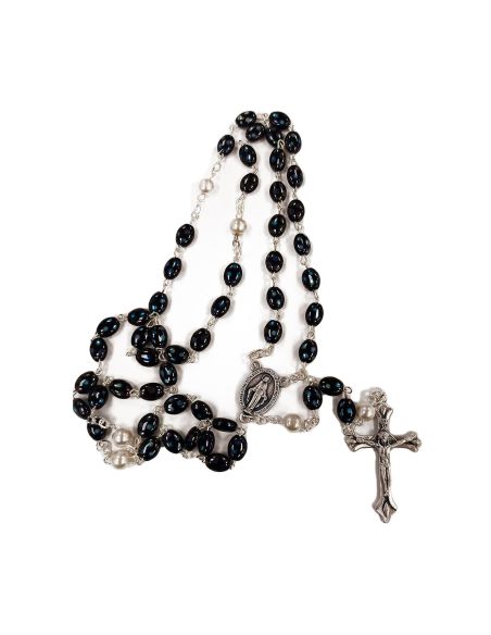 Rosario Semilla Cristal Escarabeo Perlas