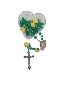 Rosario Rosas Cristal Multicaras Verde