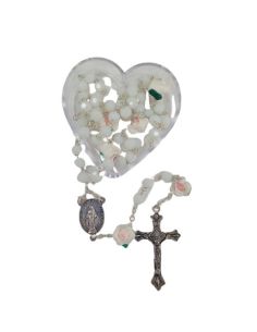 Rosario Rosas Cristal Multicaras Blanco
