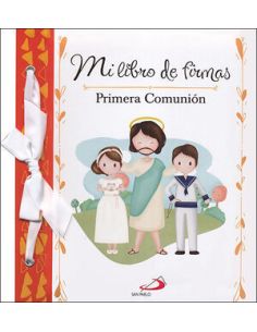 Mi libro de firmas. mi primera comunión (naranja)