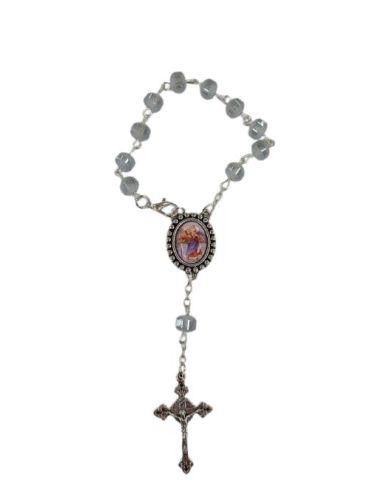 Rosario Decena Cristal Bisel 6Mm Gris S. Cristobal