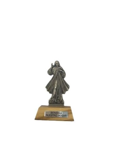 Imagen 5,5Cm Total Base Madera Misericordia Jesus