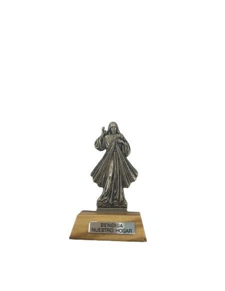 Imagen 5,5Cm Total Base Madera Misericordia Jesus