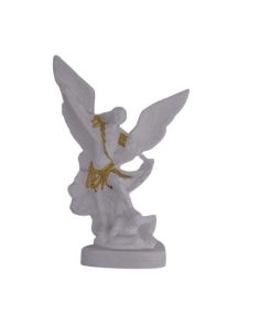 Imagen Resina San Miguel 12 Cm Blanco/Oro