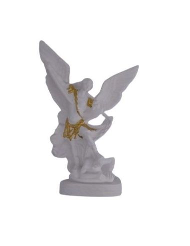 Imagen Resina San Miguel 12 Cm Blanco/Oro