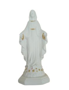 Imagen Resina Milagrosa 9Cm Col.Blanco/Oro