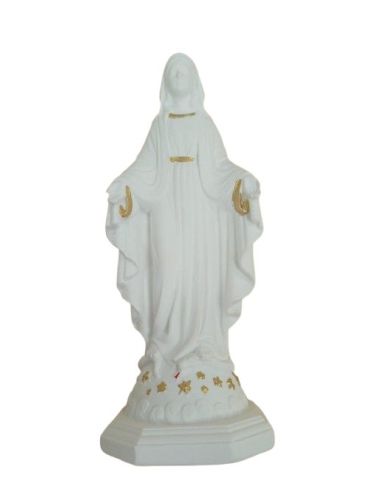 Imagen Resina Milagrosa 9Cm Col.Blanco/Oro