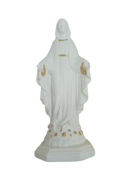 Imagen Resina Milagrosa 9Cm Col.Blanco/Oro