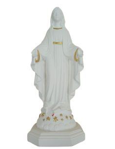 Imagen Resina Milagrosa 15Cm Blanca/Oro