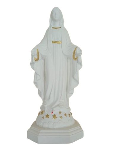 Imagen Resina Milagrosa 15Cm Blanca/Oro