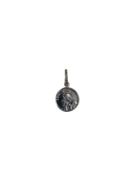 Medalla plata santa rita 11mm pl