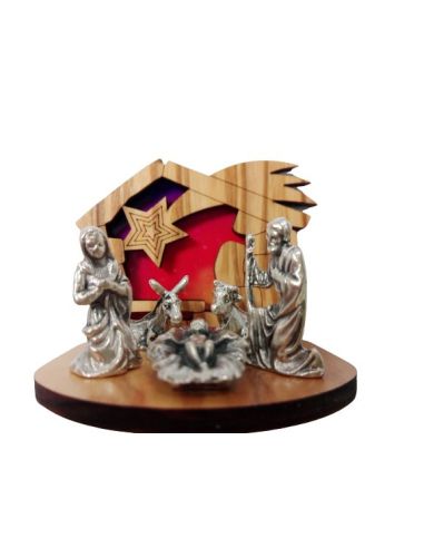 Nacimiento Portal Olivo Metal 6X5Cm