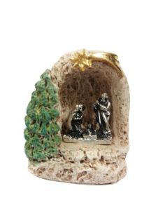 Nacimiento 50Mm Ceramica Metal Cueva Pino