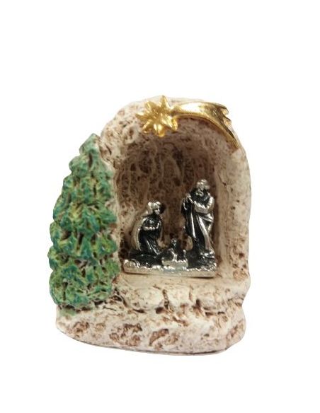 Nacimiento 50Mm Ceramica Metal Cueva Pino