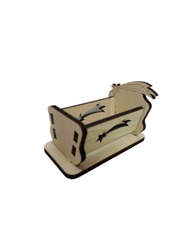 Cuna Madera 7Cm Estrella Con Niño