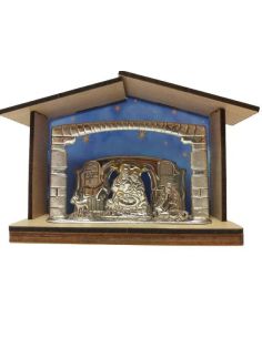 Nacimiento Luz Madera 15X10Cm