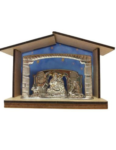 Nacimiento Luz Madera 15X10Cm