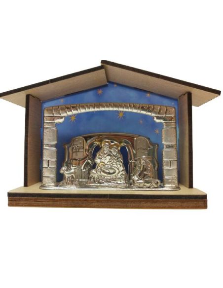 Nacimiento Luz Madera 15X10Cm