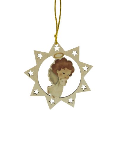 Colgante Madera Navidad 8Cm Angel Orando