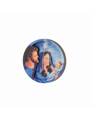 Iman Redondo 6,5Cm Madera Navidad Misterio Azul|Libreriasalesiana