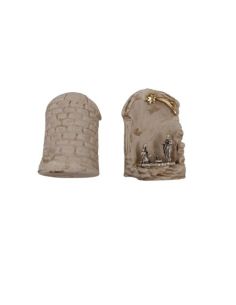 Nacimiento 60Mm Ceramica Templo Piedra