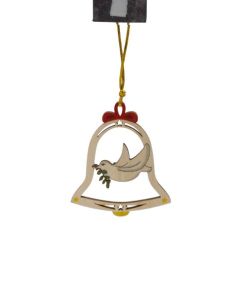 Colgante Madera Navidad 8,5Cm Paloma En Campana
