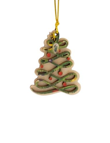 Colgante Madera Navidad 6X7,5Cm  Arbol Navidad