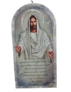 Cuadro Madera 14,5X28Cm Jesus Padre Nuestro