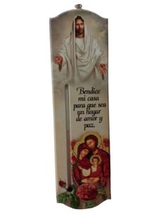 Tabla Termometro Resina 26 Cm Jesus Sagradafamilia