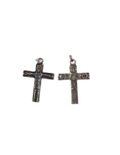 Cruz Familias Doble Cara Itinerante Metal B.Plata 30X25Mm