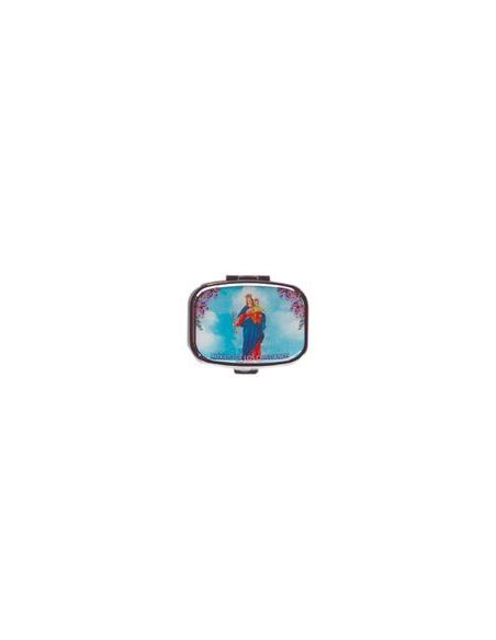 Pastillero Metal Rectangular 55X40Mm Maria Auxiliadora