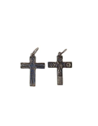 Cruz Familias Doble Cara Itinerante Metal B.Plata 20X15Mm