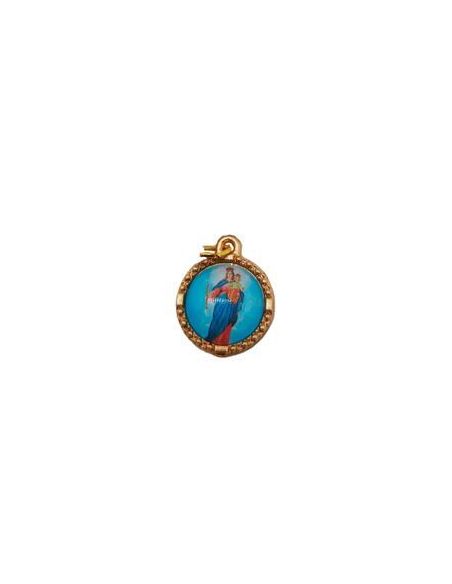 Medalla Metal Redonda Dorada 12Mm Auxiliadora
