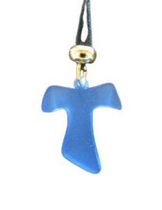 Cruz Tau Azul Plex C/Cordon