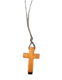 Cruz Madera 3 Cm Color Madera Con Cordon