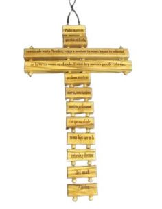 Cruz Olivo Padre Nuestro 21,5 Cm