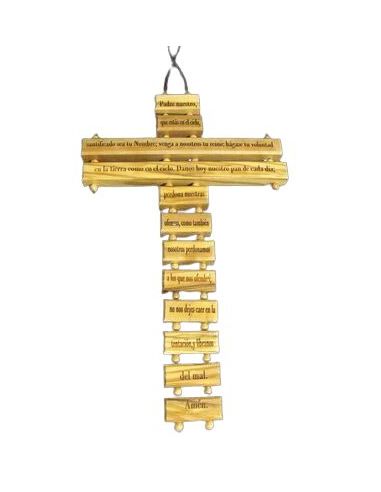 Cruz Olivo Padre Nuestro 21,5 Cm