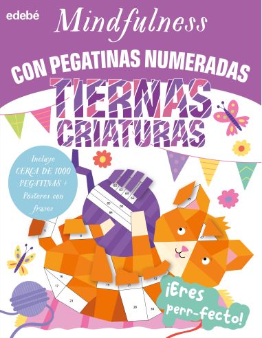 Mindfulness Con Pegatinas Numeradas: Tiernas Criaturas