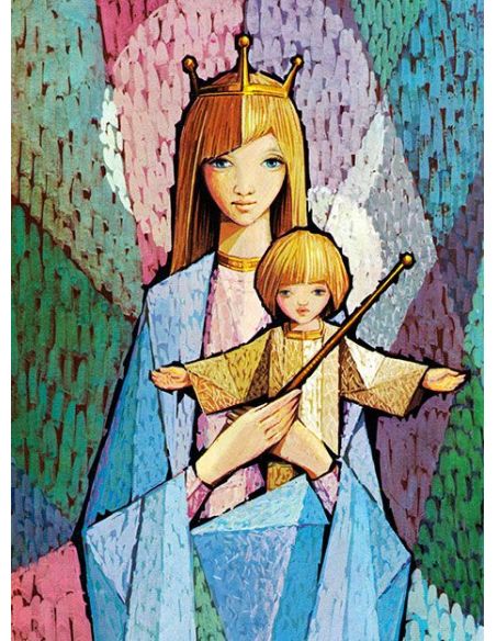 Estampa Postal Lamina Maria Auxiliadora (Espariz) 11,5 X 16