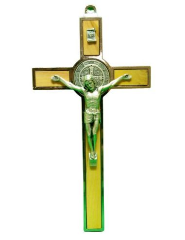Cruz San Benito Olivo/Metal 20Cm