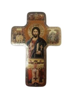 Cruz Madera Icono12X18Cm Pantocrator