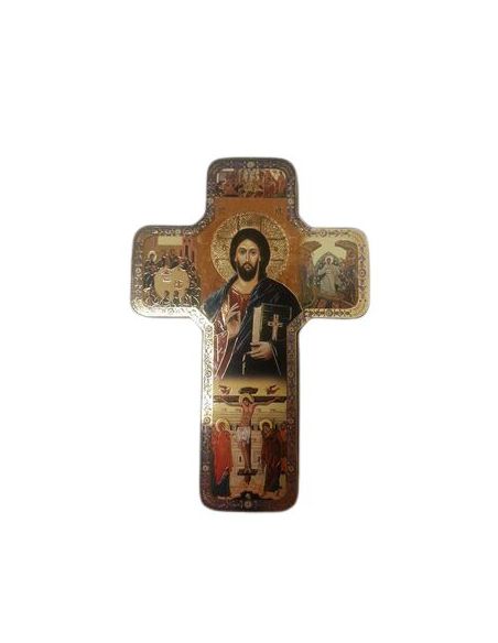 Cruz Madera Icono12X18Cm Pantocrator