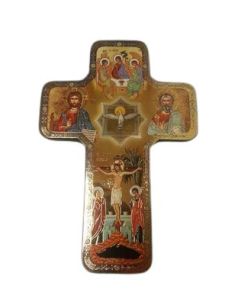 Cruz Madera Icono12X18Cm Trinidad