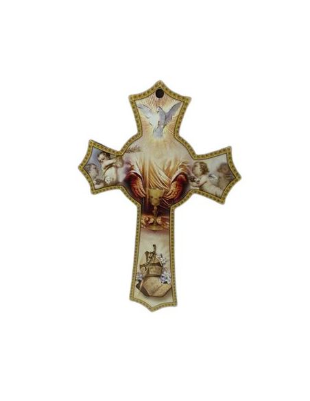 Cruz Chapa Madera 14Cm Confirmacion