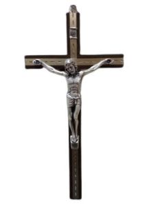 Cruz Madera Metal Lamina Dorada15Cm